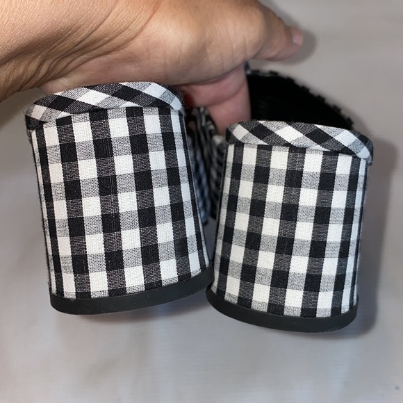 Worthington woman’s open toe plaid mules size 5.5 - Picture 8 of 12